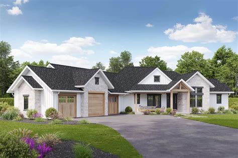 Multi-Generational House Plan with 4-Car Angled Garage - 2998 Sq Ft ...