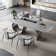 Splendor Furniture Dining Room Marble Top Metal Base Dining Table | Wayfair