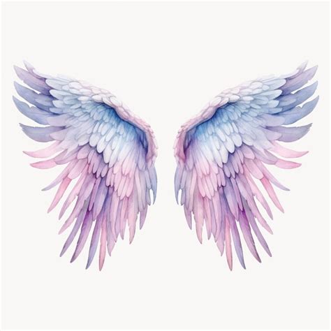Premium Vector | Colorful watercolor angel wings