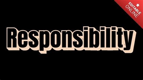 Responsibility | Insane | Text Effect Generator