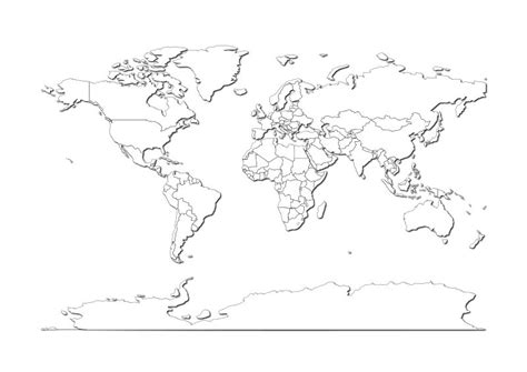 Political Map Of World Blank Printable Pdf