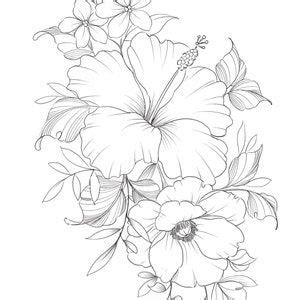 Feminine and Floral Design for Chik Tattoo Tattoo. Instant Download of ...