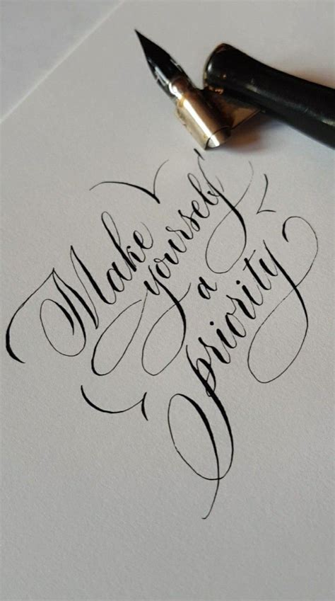 Modern Calligraphy with pointed pen. | Calligraphy quotes doodles ...