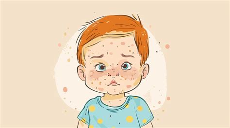 Cute Infant with Eczema Skin Condition on Face Handheld | Premium AI ...