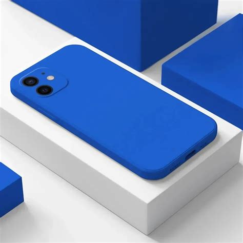 Blue Liquid Silicone Case for iPhone 15 11 12 13 14 Plus Pro Max XS XR ...