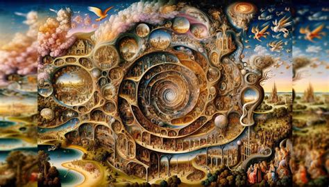 The mind of God, panoramic image of creation, multilayered vision of ...