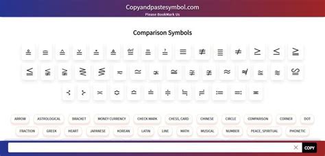 Math Comparison Symbols