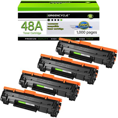 GREENCYCLE 4 Pack Compatible for HP 48A CF248A Black Toner Cartridge ...