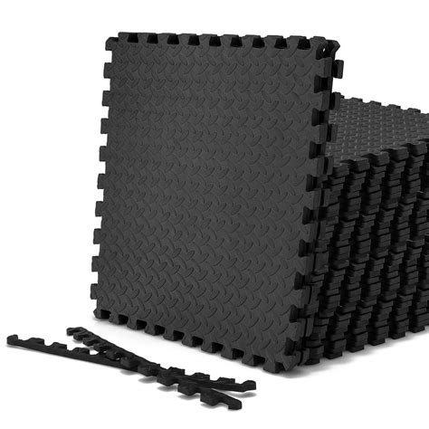 36 Tiles 1/2" Puzzle Floor Exercise Mat Interlocking Anti-slip EVA Foam ...