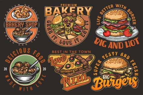 Bakery Vintage Colorful Logotype Set Graphic by Billah Hub · Creative ...