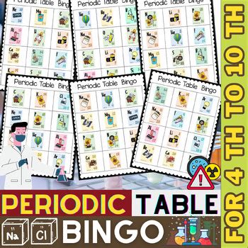 Periodic Table of Elements Bingo | Element Names & Symbols | Chemistry Review