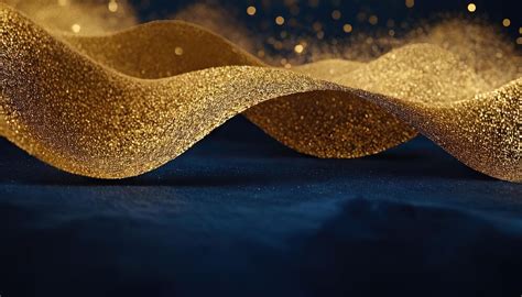 A gold background with a gold glitter and a blue background | Premium ...