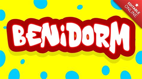 Benidorm | Urban Art Graffiti Font | Text Effect Generator