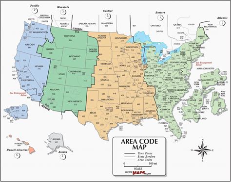 Us State Map Labeled With Time Zones