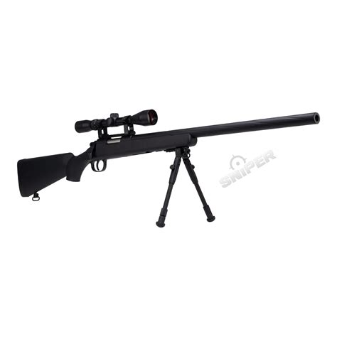 Specna Arms SA-S12 Scharfschützengewehr w/ Scope & Bipod, Black ...