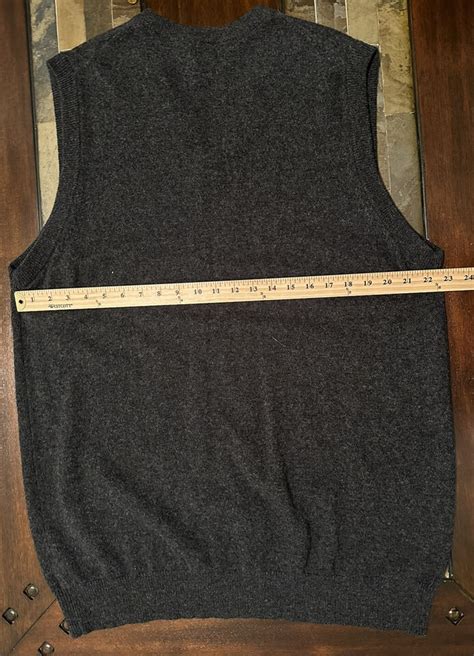 LL Bean Vest Mens XL Tall Gray Pullover V Neck Sweater Knit 100% LambsWool | eBay