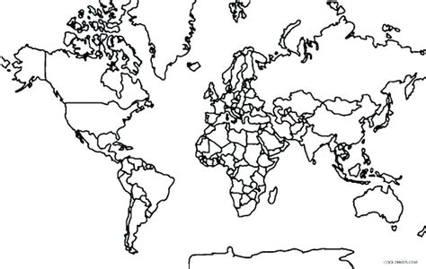 Printable World Map To Color