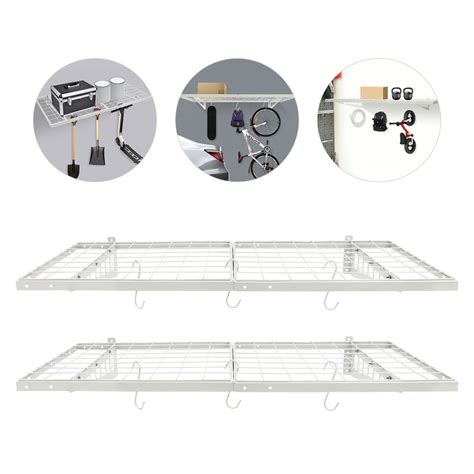 2 Packs Garage Shelving 24*48 Inch Wall Shelf Garage Storage Rack With ...