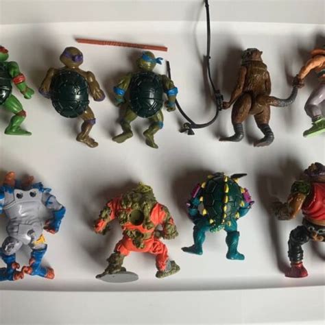 90s TMNT Lot Of 9 Vintage Action Figures Teenage Mutant Ninja Turtles ...