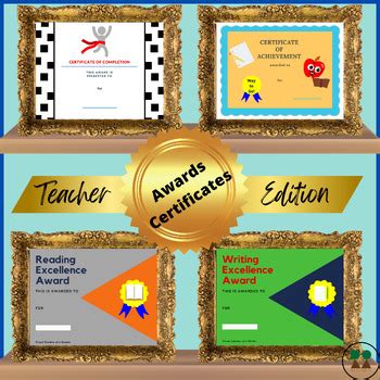 Awards Certificates - Teacher Edition (4 different certificates)