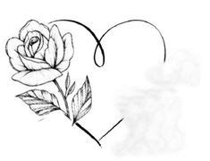 Free Gangster Drawing Of Hearts And Roses | Heart drawing, Rose heart ...