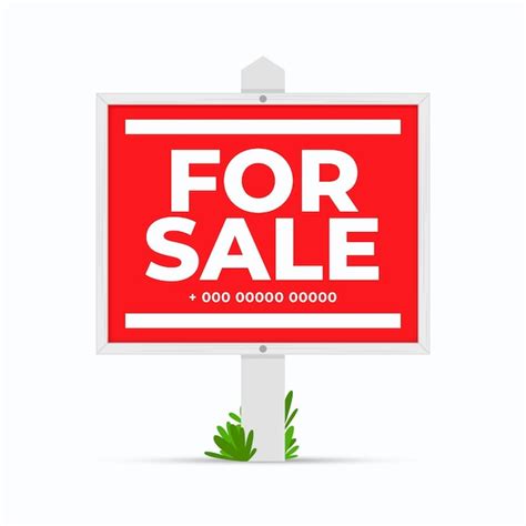For Sale Sign With Transparent Background Vector Image, 54% OFF