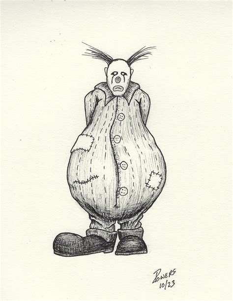 Inktober 2023 - Plump in 2024 | Scary clown drawing, Creepy drawings ...