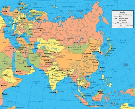 Modern Map Of Europe And Asia - Emilia Natividad