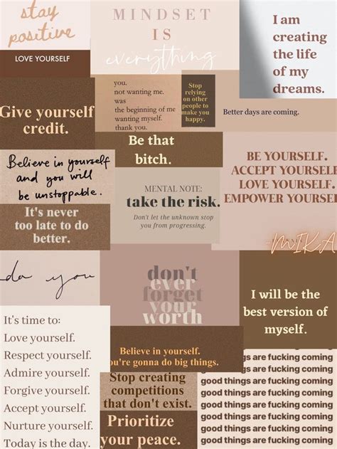 Brown aesthetic | Positive quotes wallpaper, Motivational quotes wallpaper, Note to self quotes