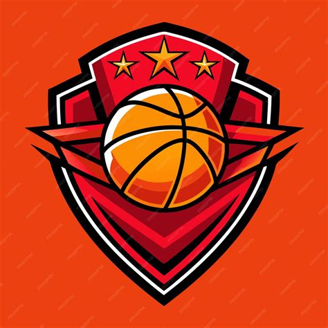 Premium Vector | Basketball team logo design illustration on solid ...