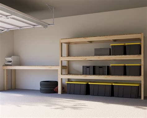 Garage Shelves With Work Bench Diy Garage Shelves Diy Garage Shelf Diy ...
