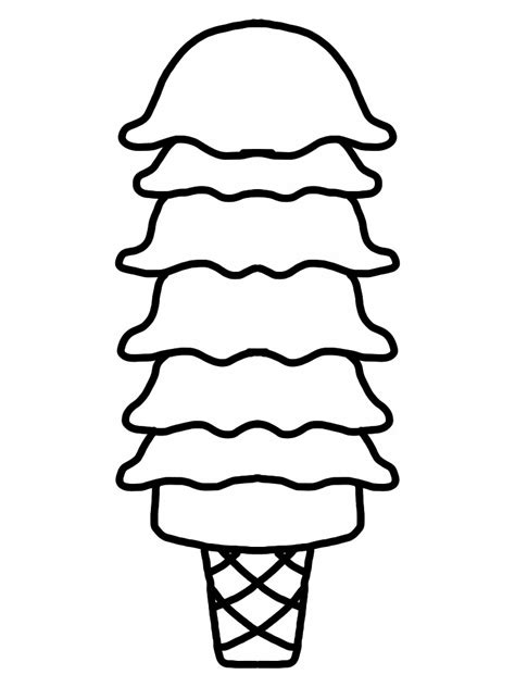 Outline Ice Cream Cone Clipart