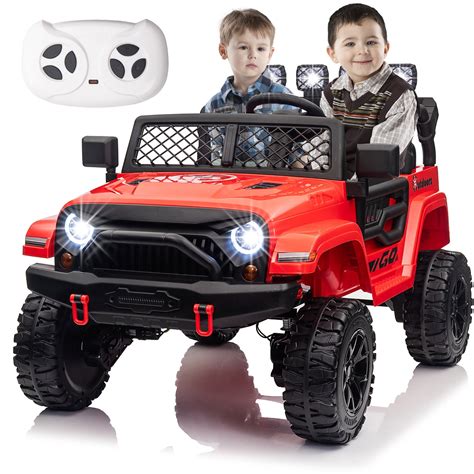 FINITO 24V Kids Ride On Car 2-Seater Jeep 4WD Electric Toy Car 4 Wheels ...