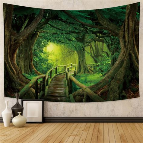 Nature Landscape Tapestry Beautiful Tropical Forest Wall Hanging Hippie ...