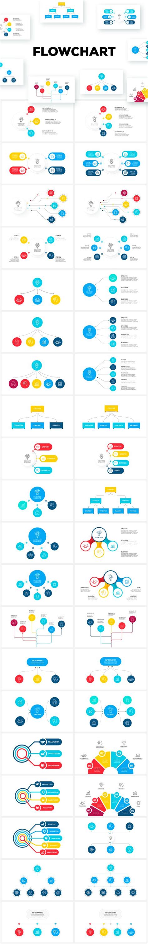 Multipurpose Infographics PowerPoint Templates v.6.0 | Flow chart ...