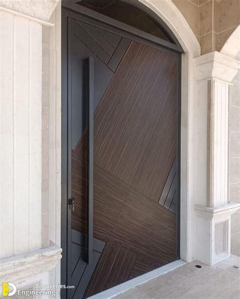 Modern Wooden Front Door Design To Welcome Your Guests | Engineering ...