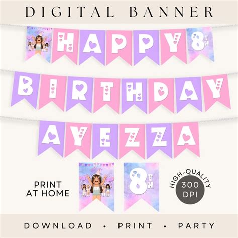 Roblox Banner for Birthday Girl - Etsy