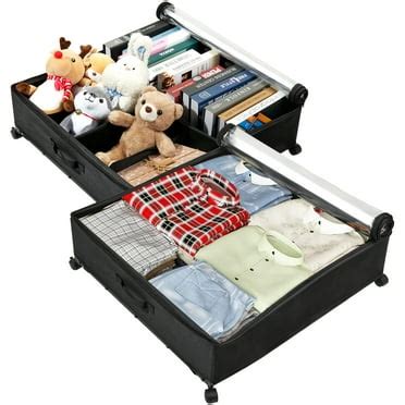 Flat under Bed Storage Hard Storage Bedding Bags with Zipper under The ...