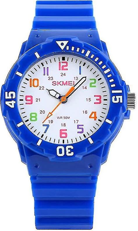 Kids Wristwatch Boys Analog Quartz 50m Water Resistance Watch Plastic ...