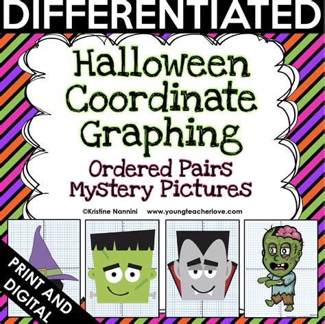 Halloween Coordinate Graphing Mystery Pictures - Kristine Nannini