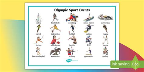 Sports List | Summer Olympics | Twinkl Resources - Twinkl