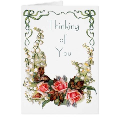 Vintage - Thinking of You Card | Zazzle