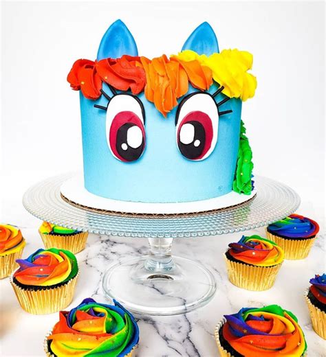 15 Amazing Rainbow Dash Cake Ideas & Designs