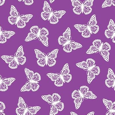 Purple Butterflies Fabric, Wallpaper and Home Decor | Spoonflower