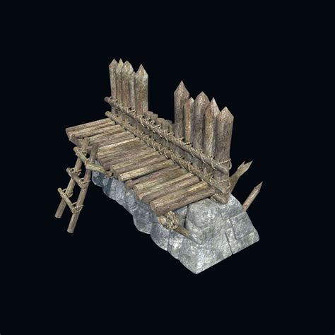 Fort Medieval Palisade Barrier Collection - 3D Model by Enterables