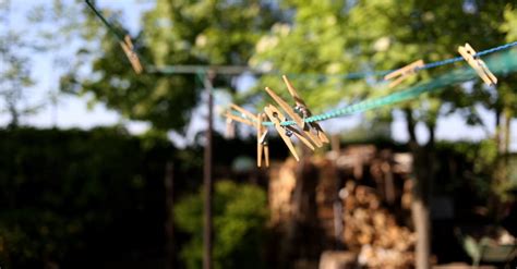 Clothesline with Wooden Pegs Free Stock Video Footage, Royalty-Free 4K & HD Video Clip