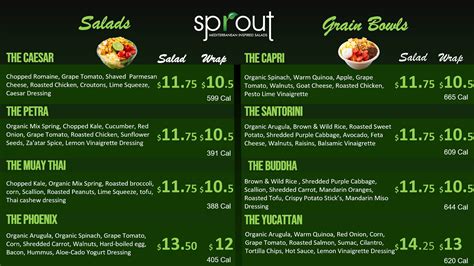 menu - Sprout Boston