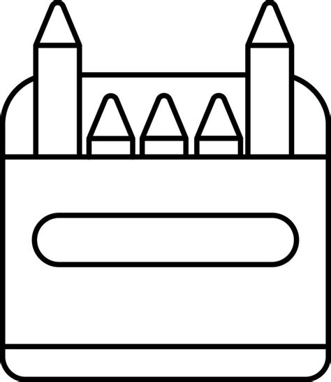 Crayon Box Black And White Clipart