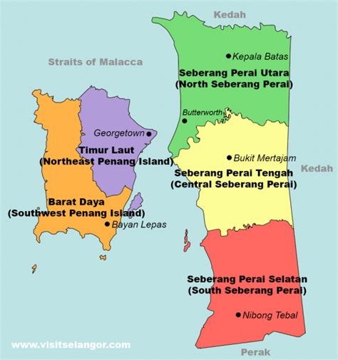 Map of Penang State – Visit Selangor