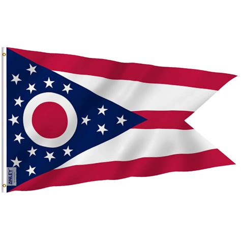 Fly Breeze Ohio State Flag 3x5 Foot - Anley Flags